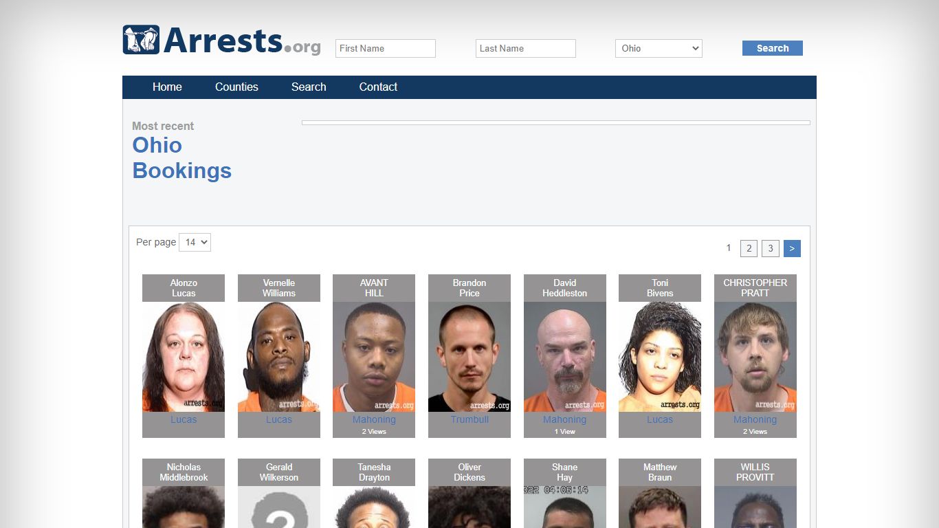 Ohio Arrests and Inmate Search